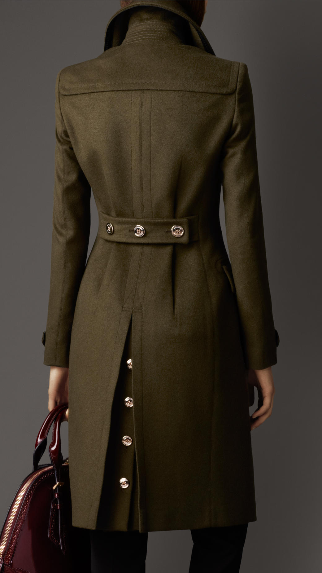 Wool Blend Military Coat Green at Timothy Nuttall blog