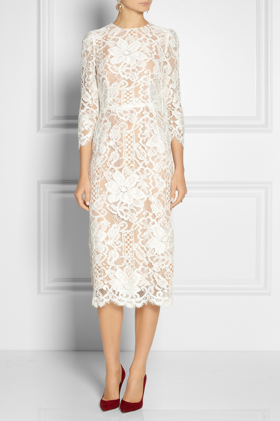 White lace dress