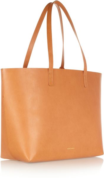 Mansur Gavriel Large Leather Tote in Brown | Lyst