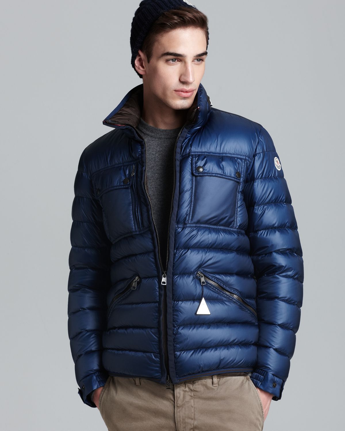 Moncler Norbert Down Puffer Jacket in Blue for Men - Lyst