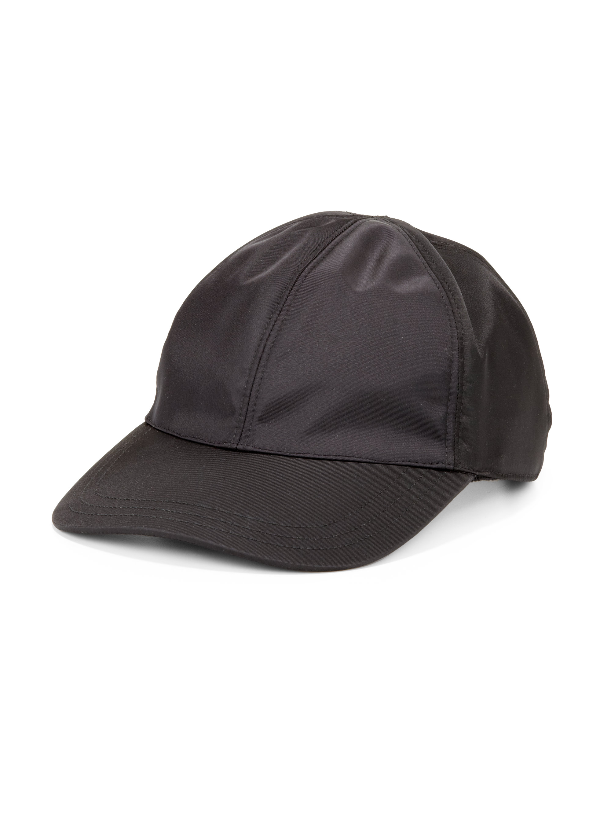 Prada Nappa Leather Baseball Cap in Black for Men Lyst