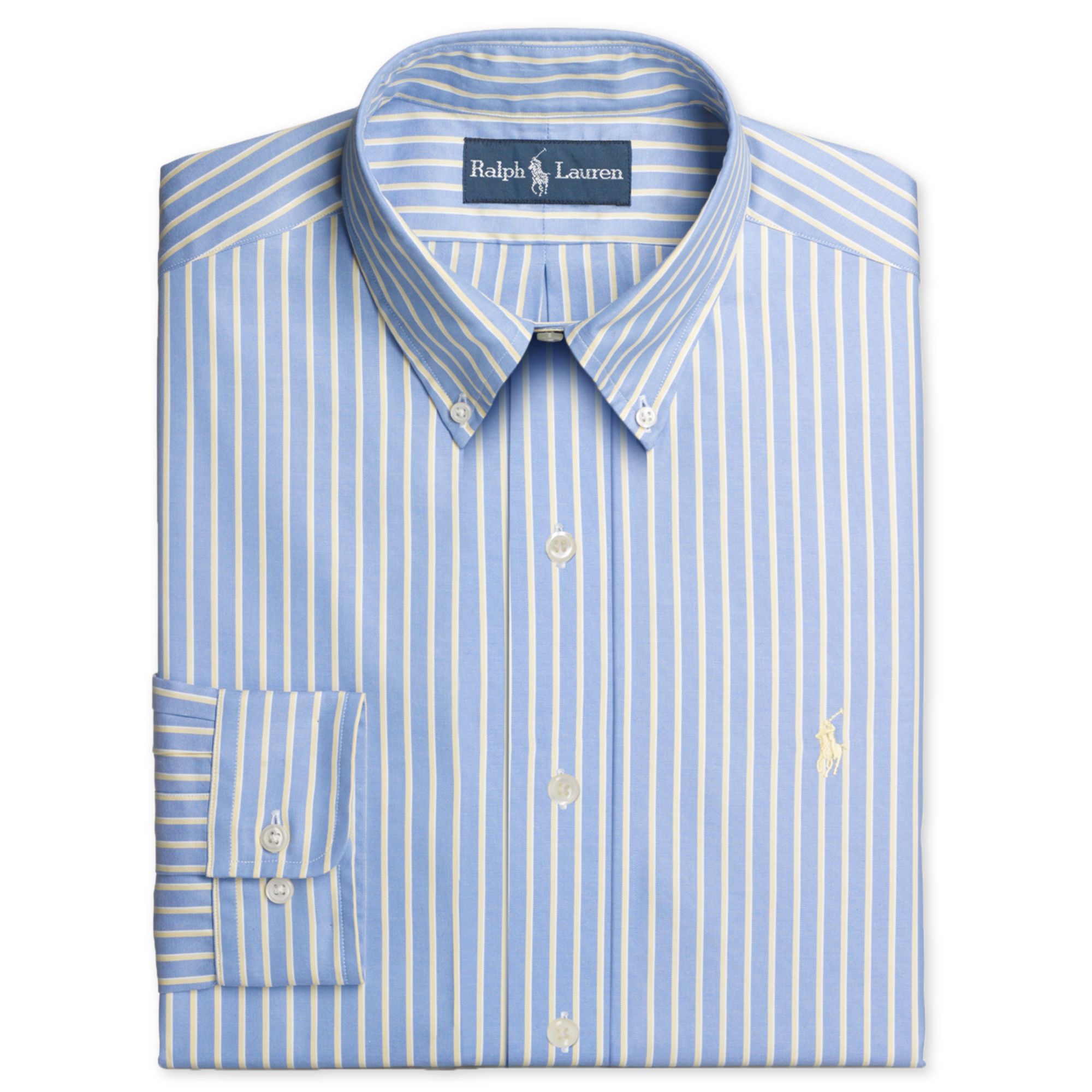 mens yellow striped dress shirt