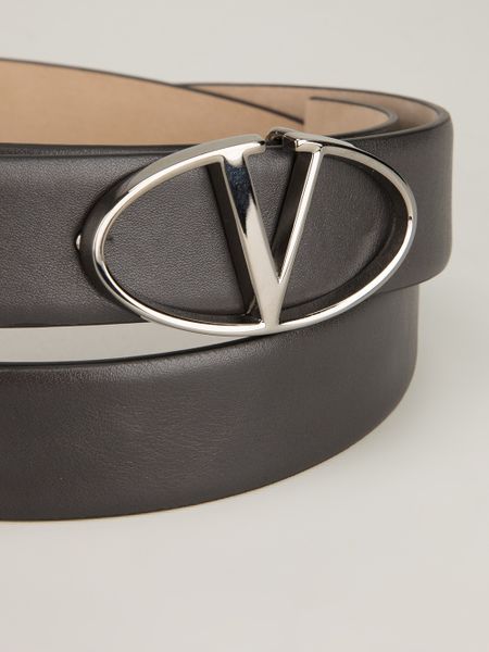 Valentino Leather Belt in Gray for Men (grey) | Lyst