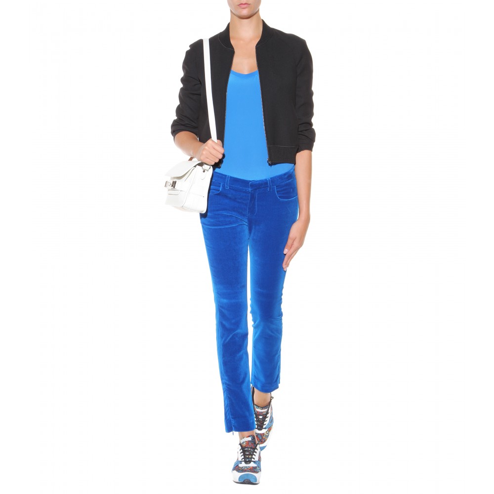 royal blue velvet pants