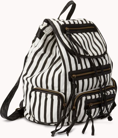 Forever 21 Bold Striped Backpack in Black (Black/white) | Lyst