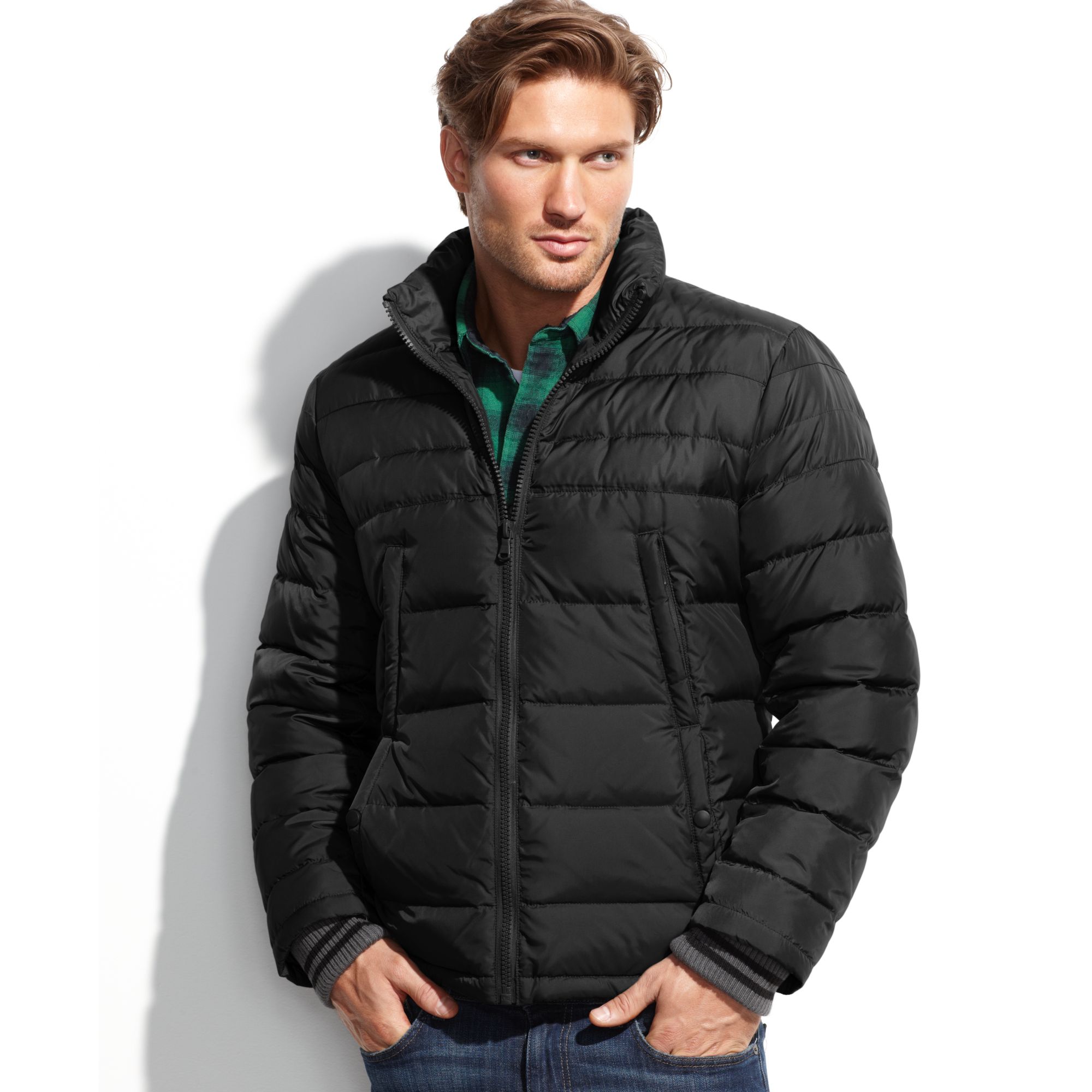 Download Lyst - Kenneth Cole Down Puffer Jacket in Black for Men
