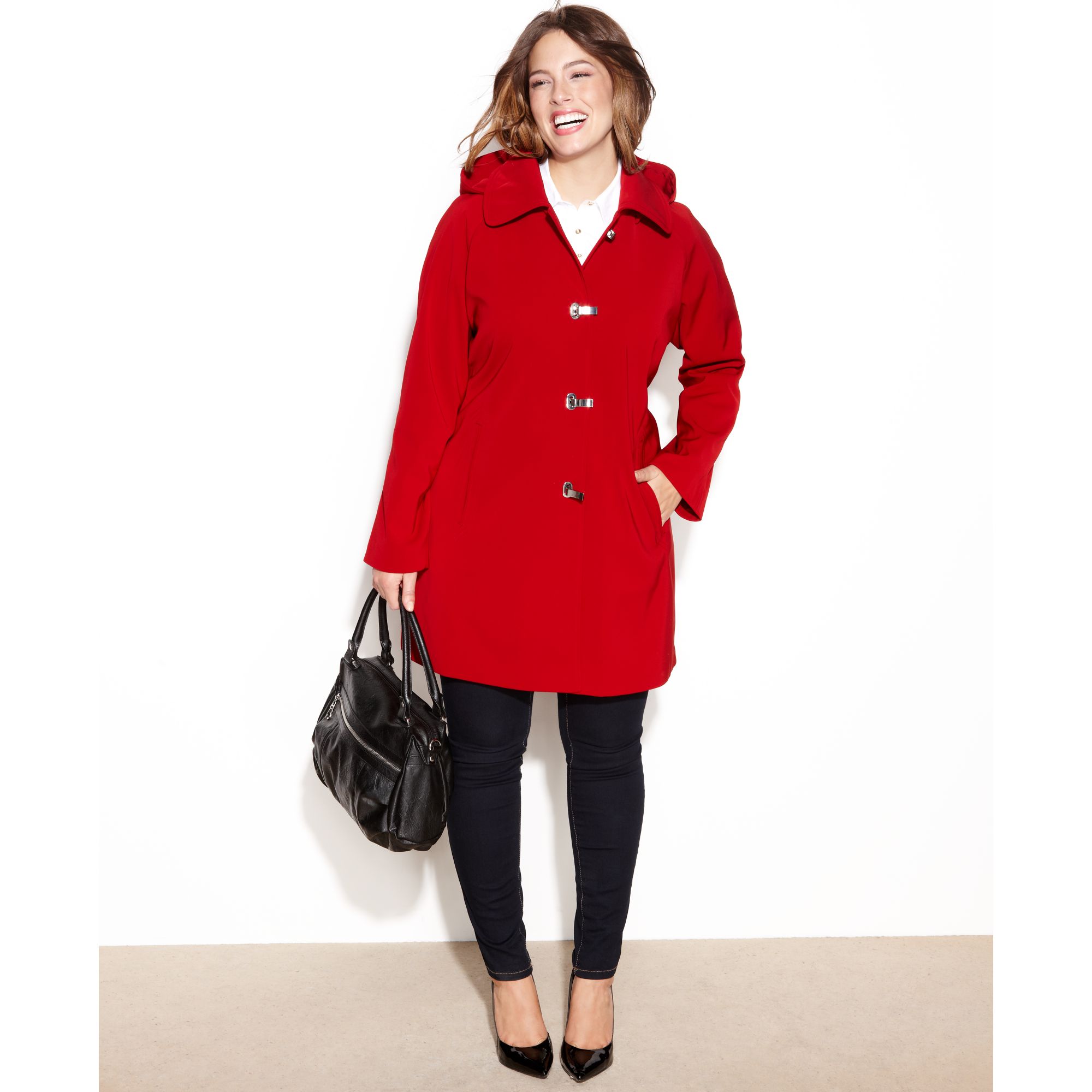 red london fog trench coat