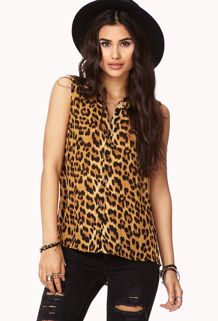 cheetah blouse forever 21