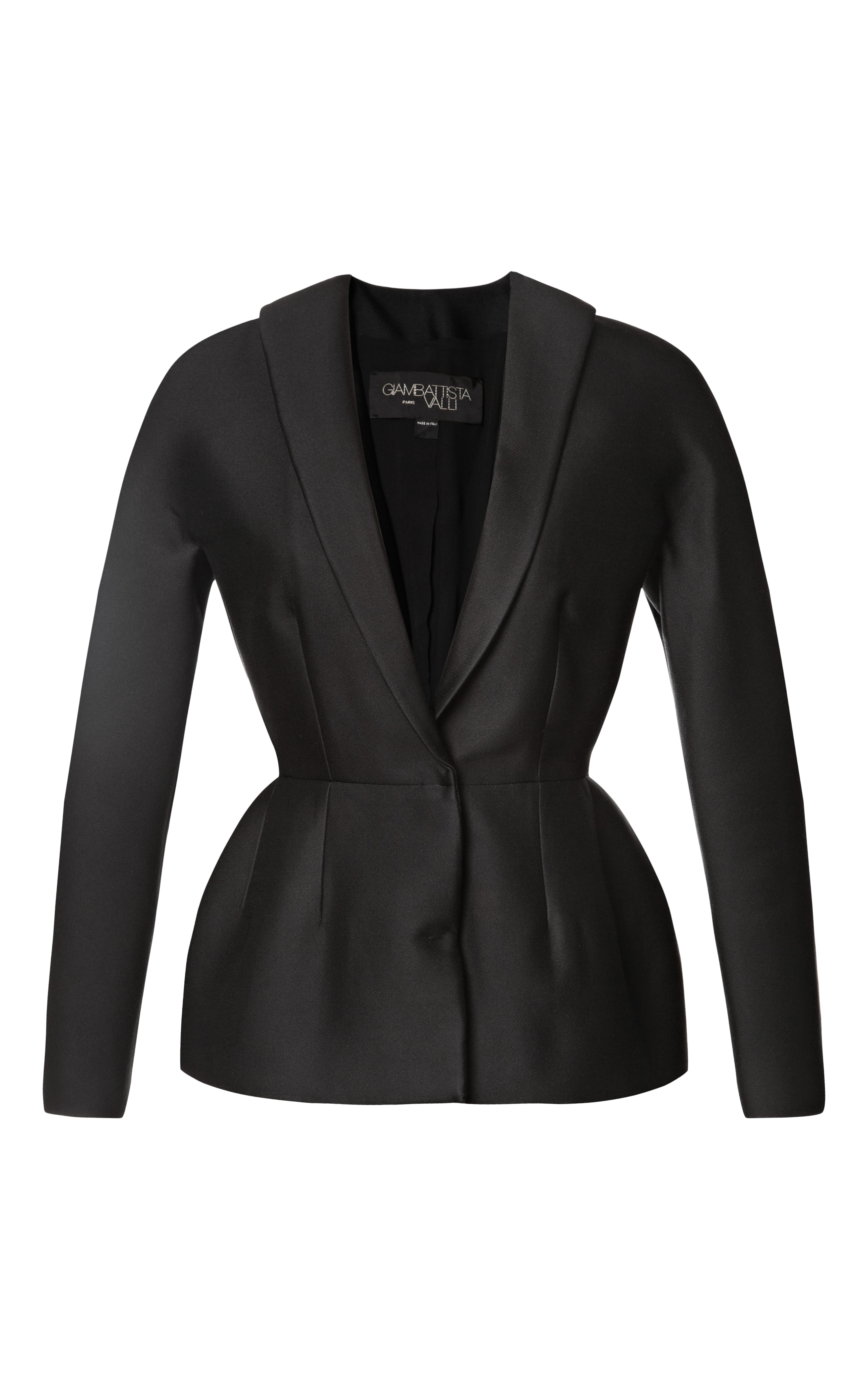 Lyst Giambattista Valli Fitted Peplum Jacket in Black