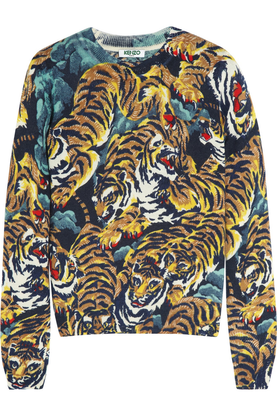 kenzo tiger print jumper
