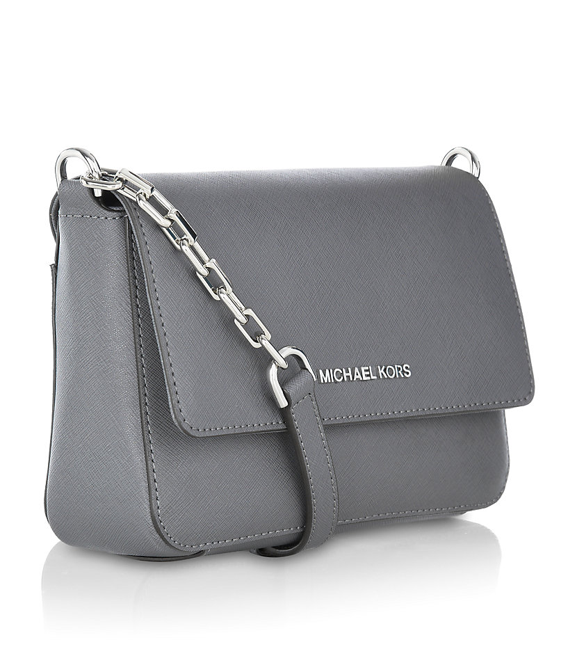 Michael michael kors Selma Flap Shoulder Bag in Gray Lyst