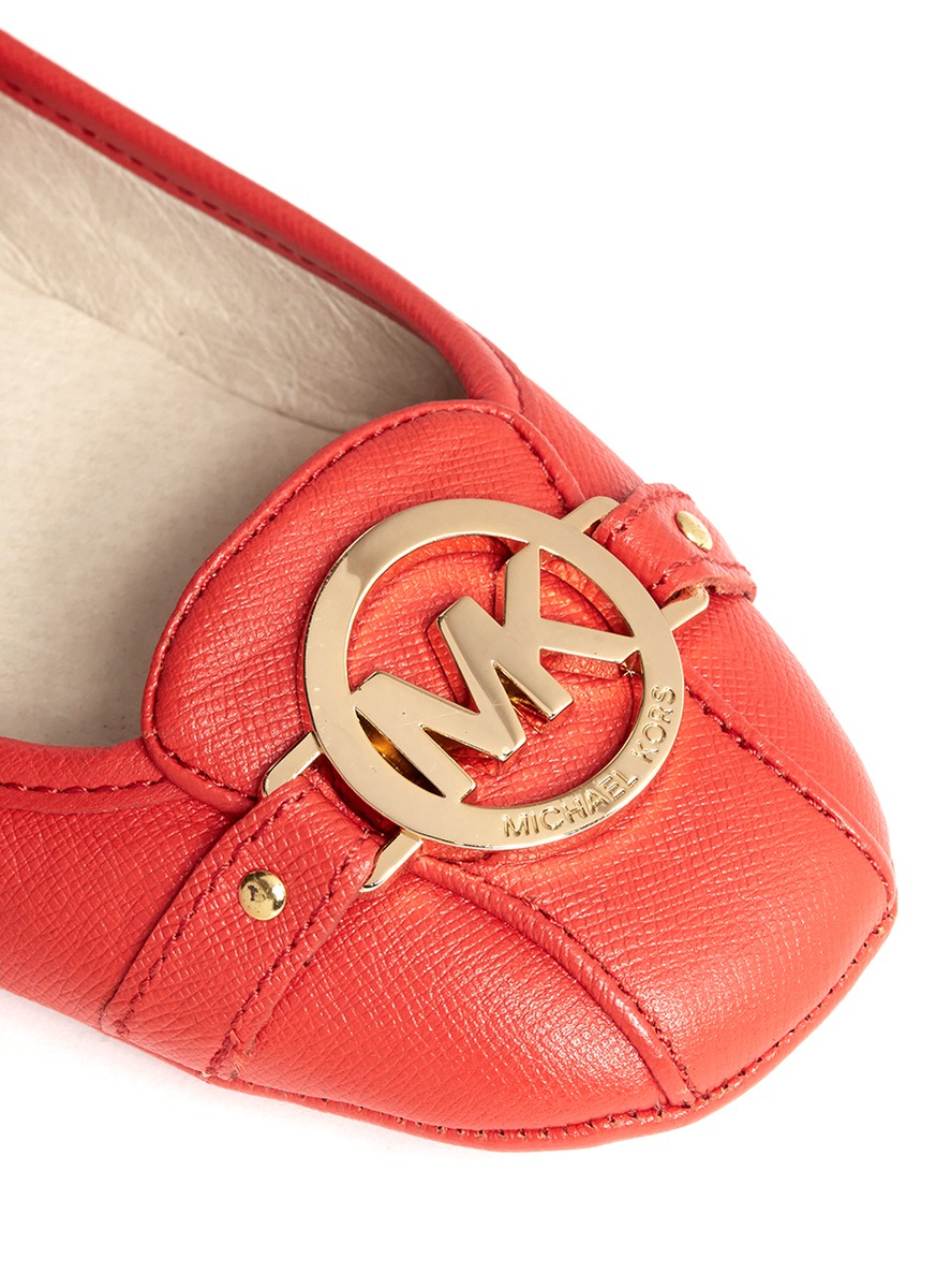 michael kors fulton flats orange