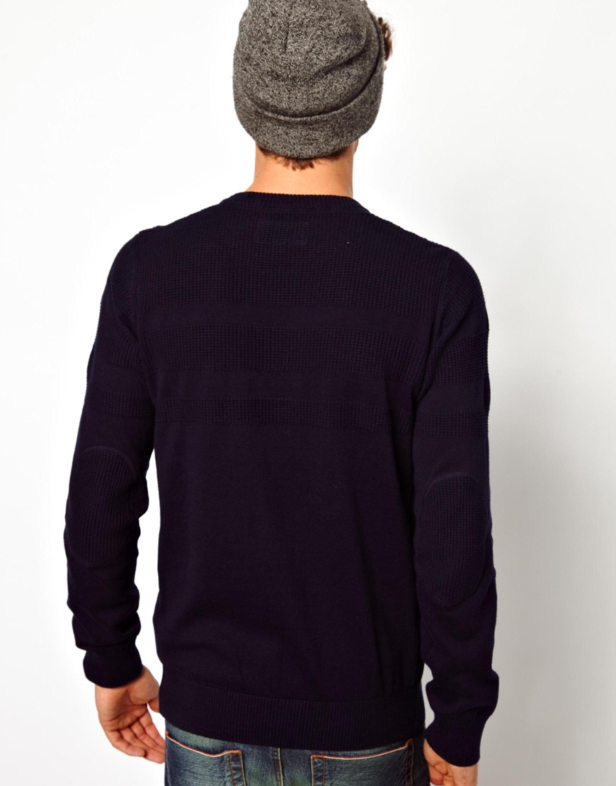 Fred Perry Minimum Sweater with Button Shoulder in Blue for Men | Lyst