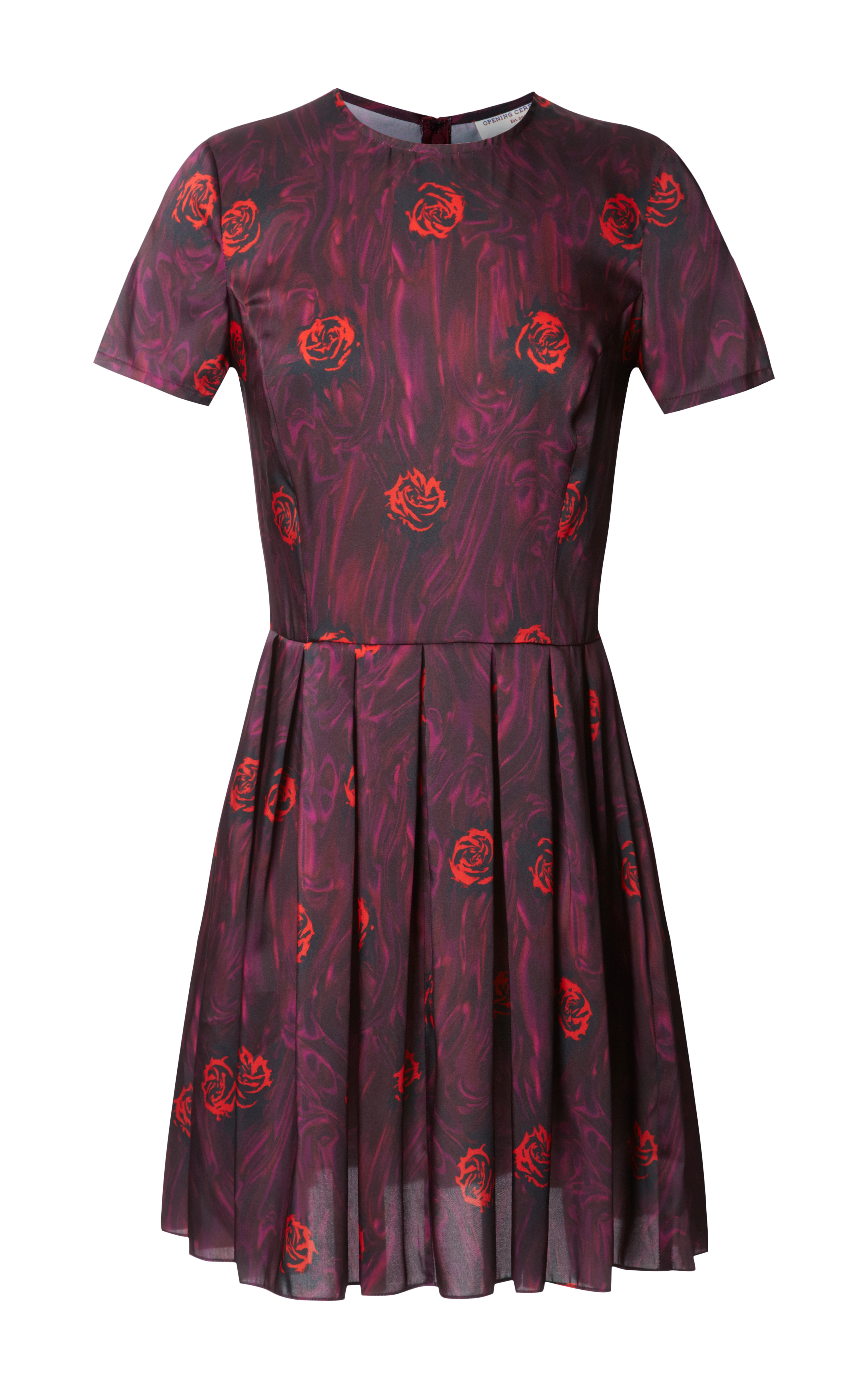 Opening ceremony Lizzy Floral Pleated Dress in Red | Lyst