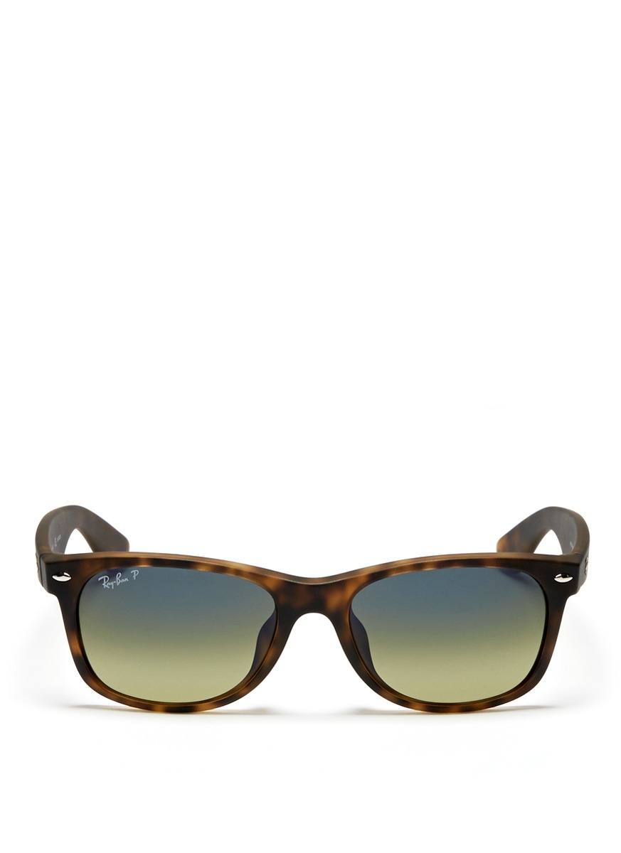 Ray Ban Matte Tortoise Shell Sunglasses In Brown For Men