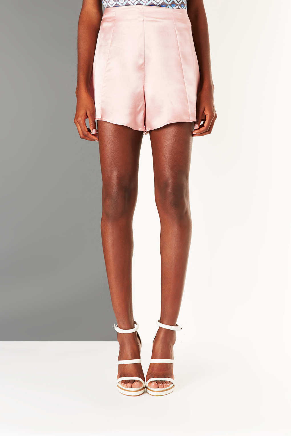 Lyst Satin Silk Shorts in Pink
