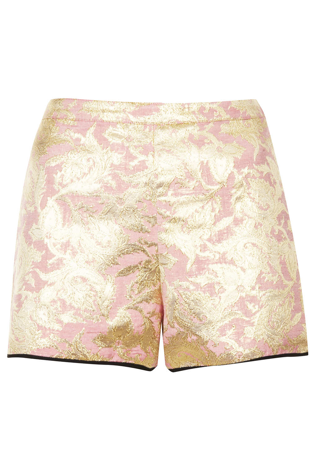 TOPSHOP Pink Metallic Jacquard Shorts - Lyst