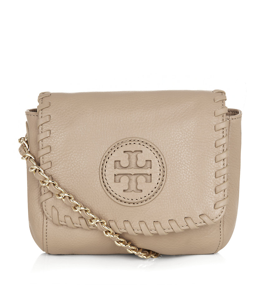 Tory Burch Marion Small Crossbody Bag in Beige (natural) | Lyst