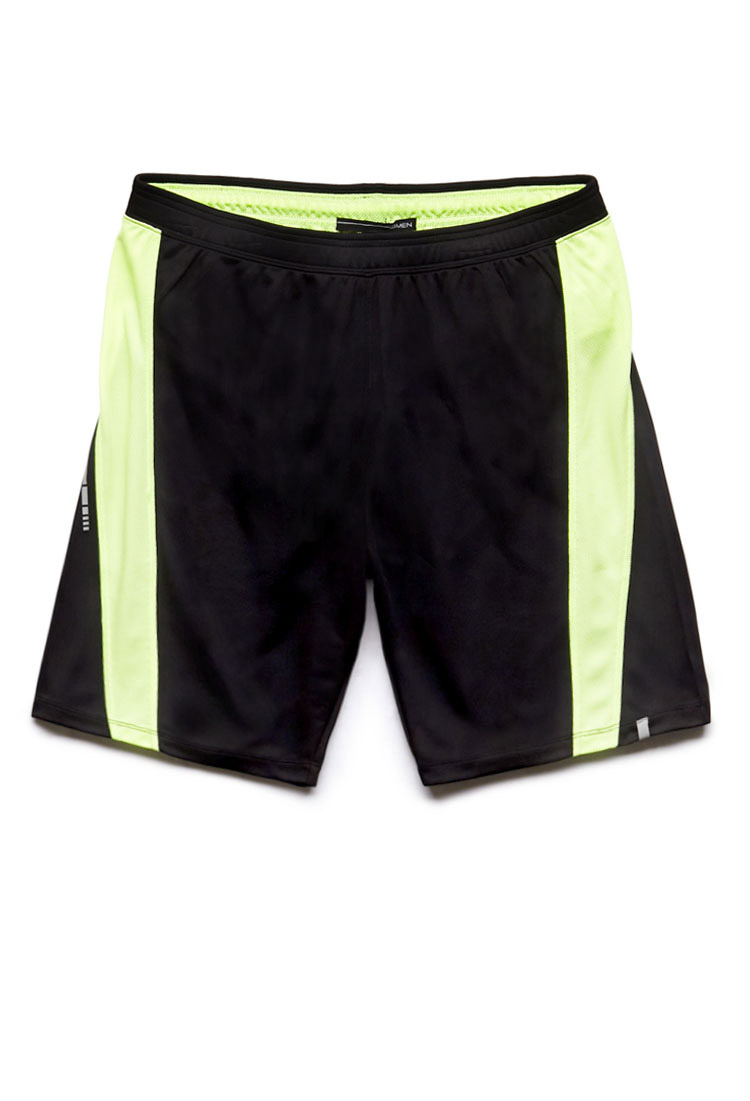neon yellow athletic shorts