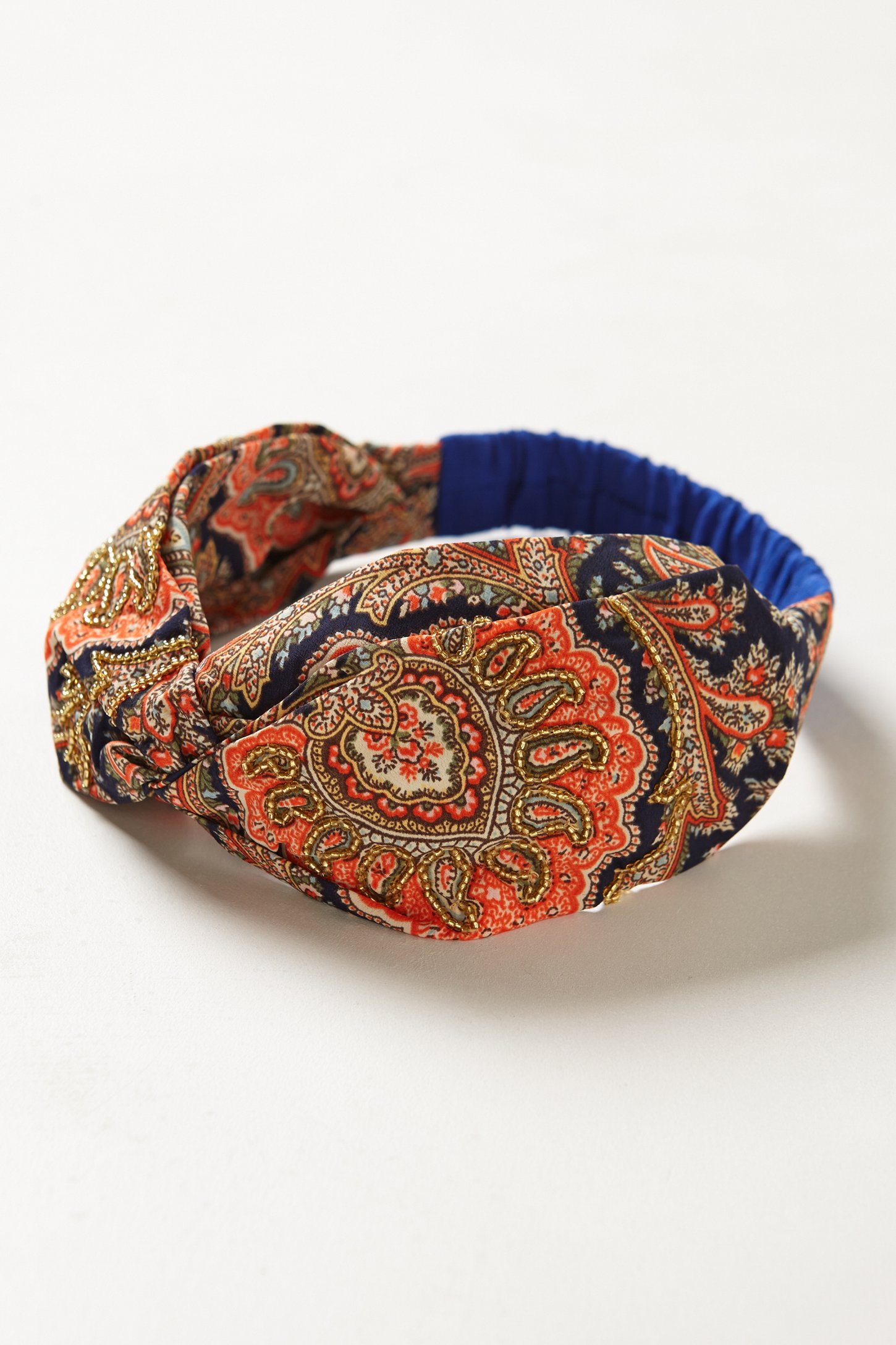 Lyst Anthropologie Beaded Trondheim Turban Headband in Orange
