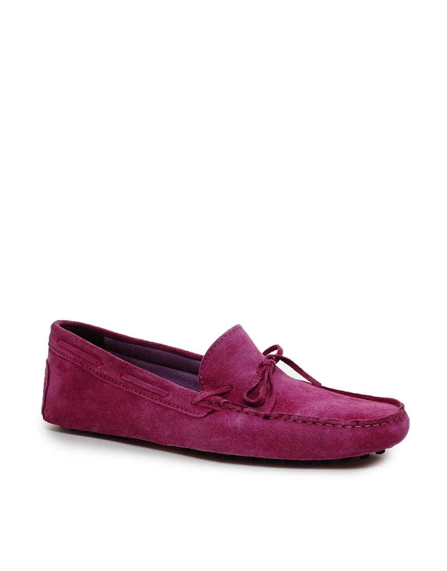 Lyst - Asos Asos Driving Shoes in Suede in Pink for Men