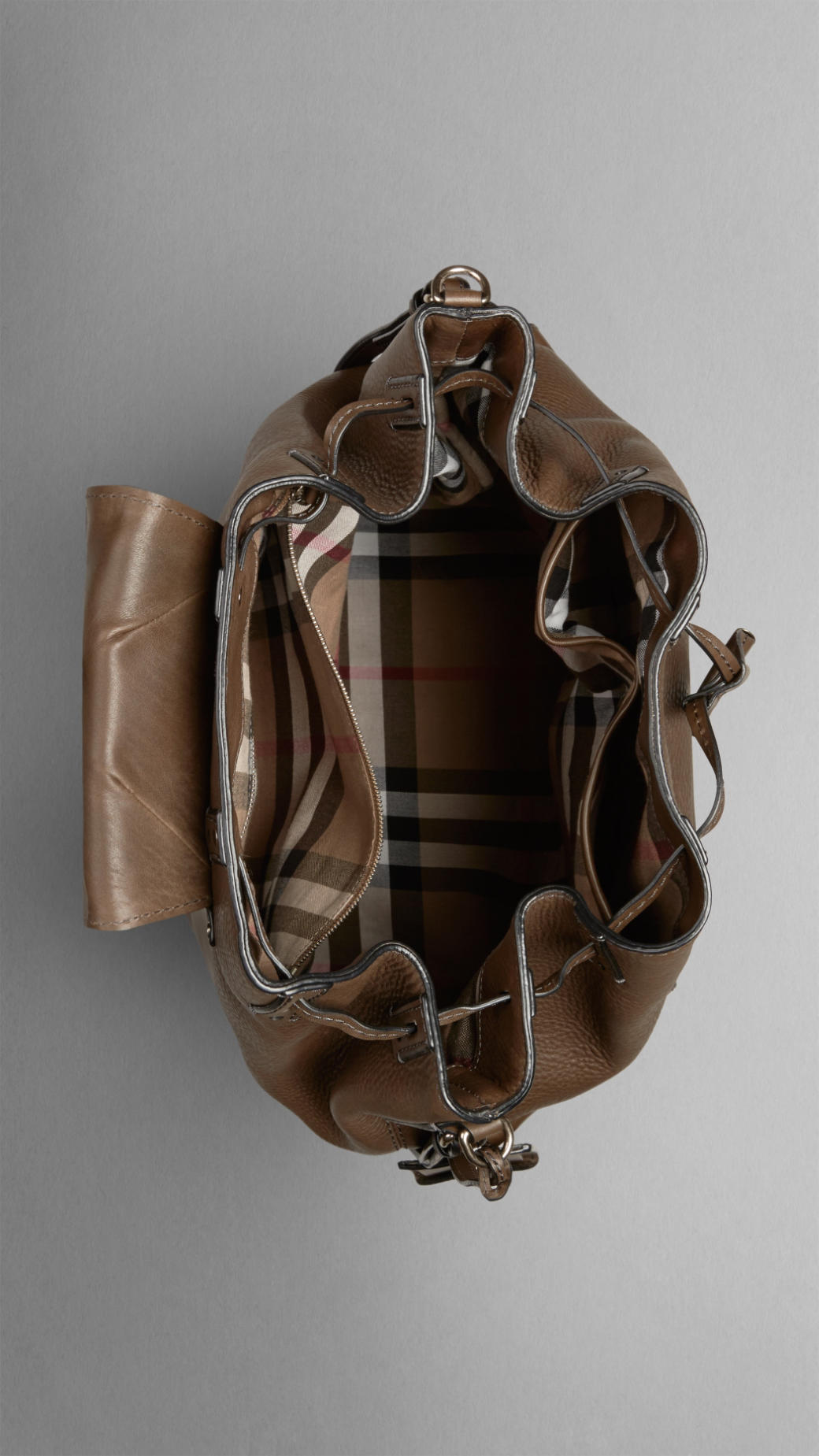 Burberry Large Leather Hobo Bag in Brown - Lyst