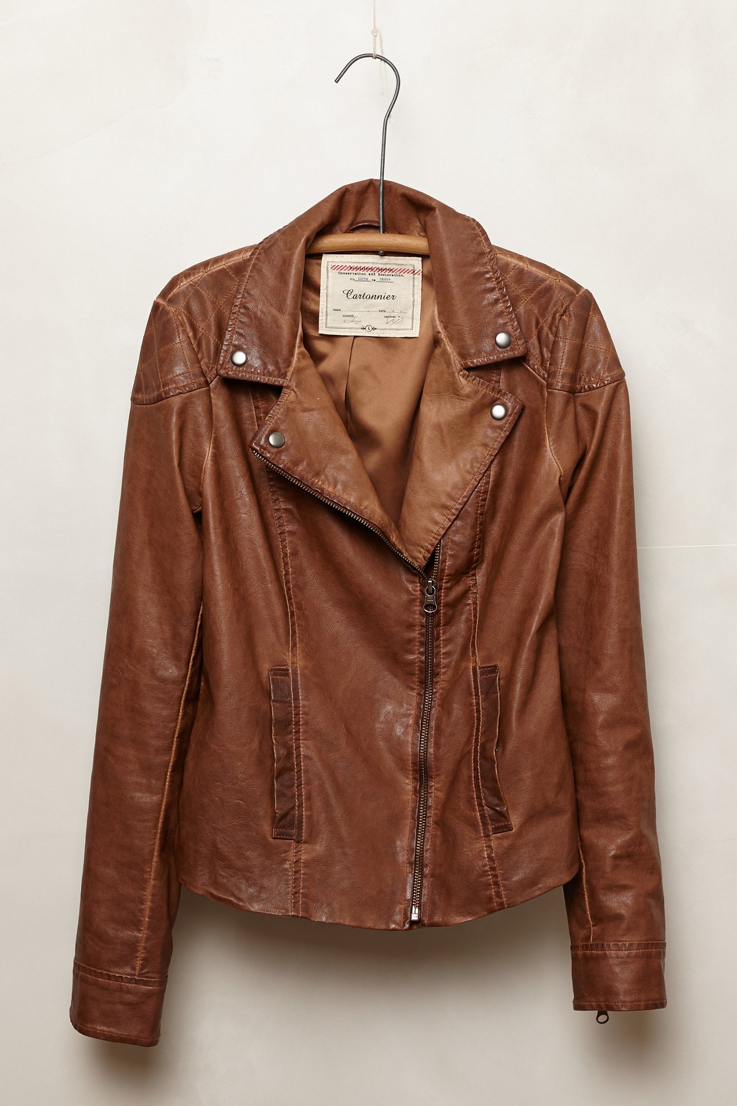 Lyst - Cartonnier Fayette Vegan Leather Jacket in Brown