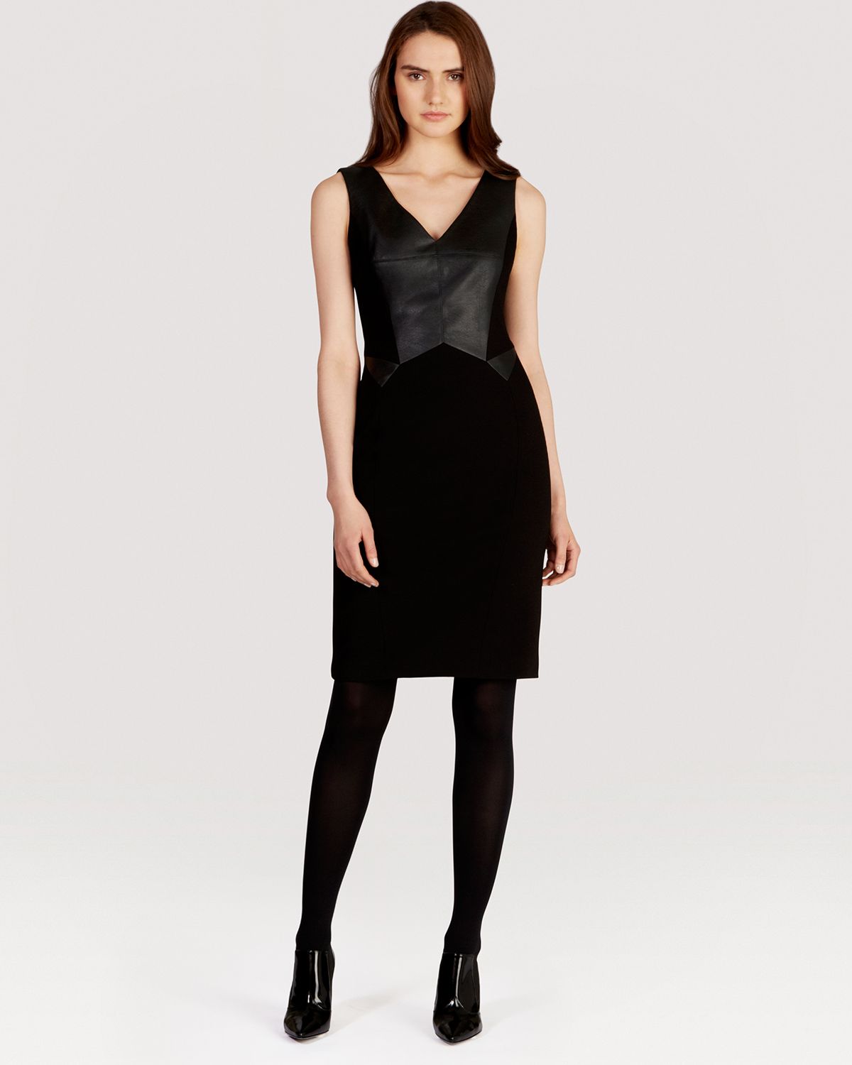 karen millen leather dress