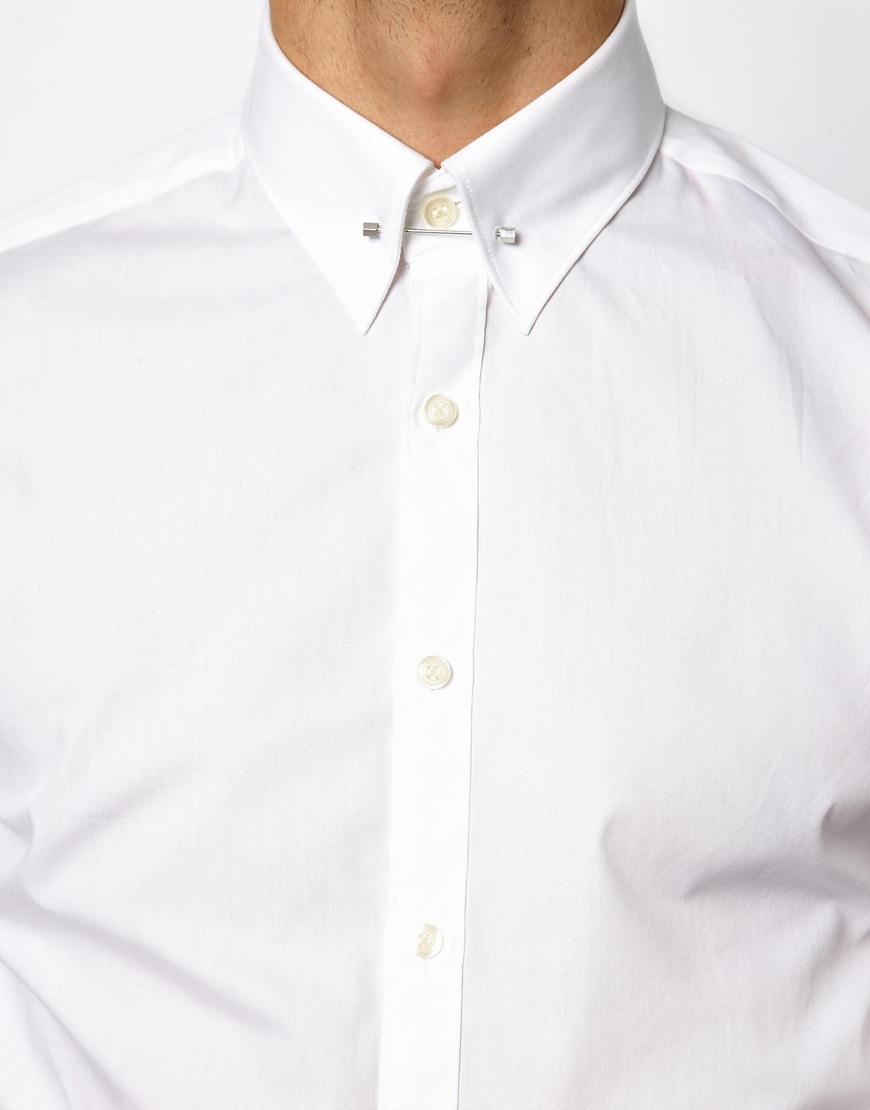 Fred Perry Lambretta Shirt with Collar Bar in White for Men | Lyst