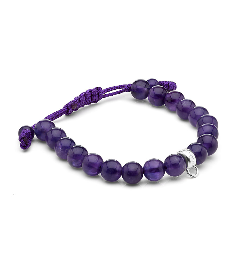 Thomas Sabo Amethyst Bead Charm Bracelet in Silver (Purple) | Lyst Canada