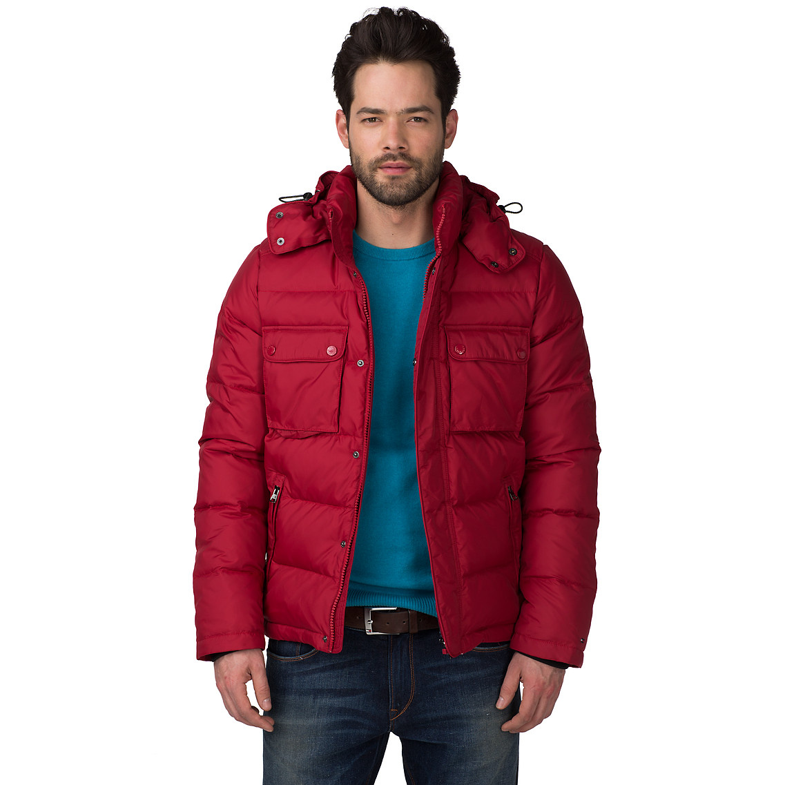 Tommy Hilfiger Hudson Down Jacket in Red for Men (rio red) | Lyst