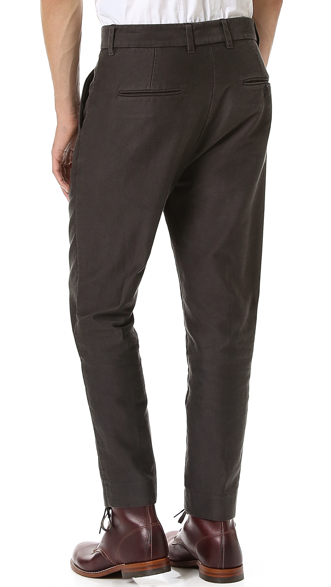 3.1 Phillip Lim Saddle Fit Tapered Dress Pants in Brown for Men Lyst
