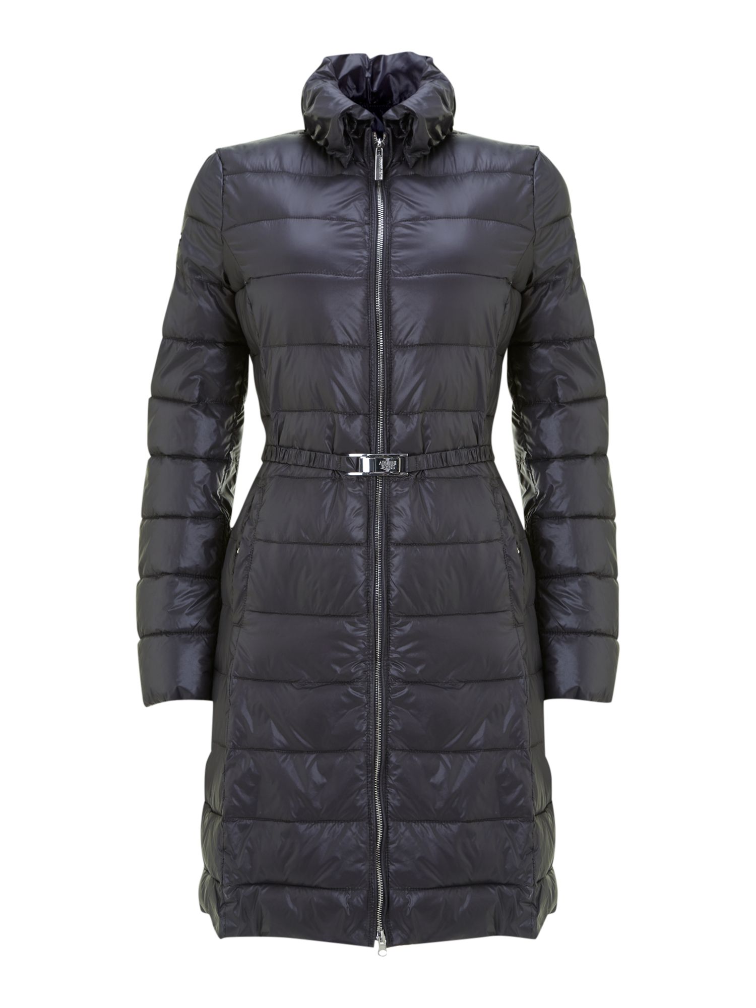 Armani jeans Long Highshine Padded Jacket in Gray Lyst