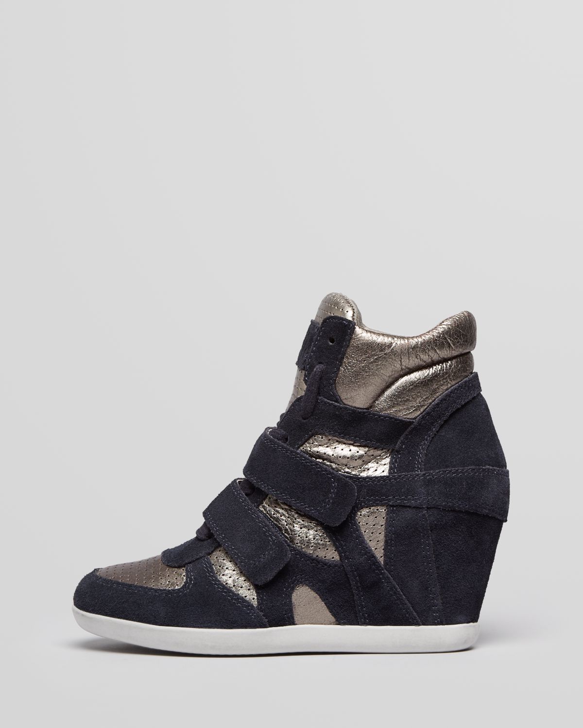 Ash High Top Wedge Sneakers Bea in Blue - Lyst