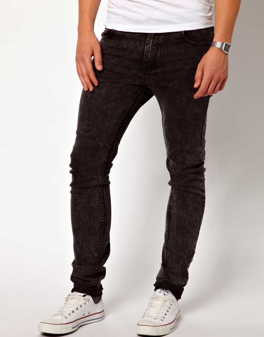 Cheap monday Jeans Tight Skinny Fit in Washed Black in Black for ...