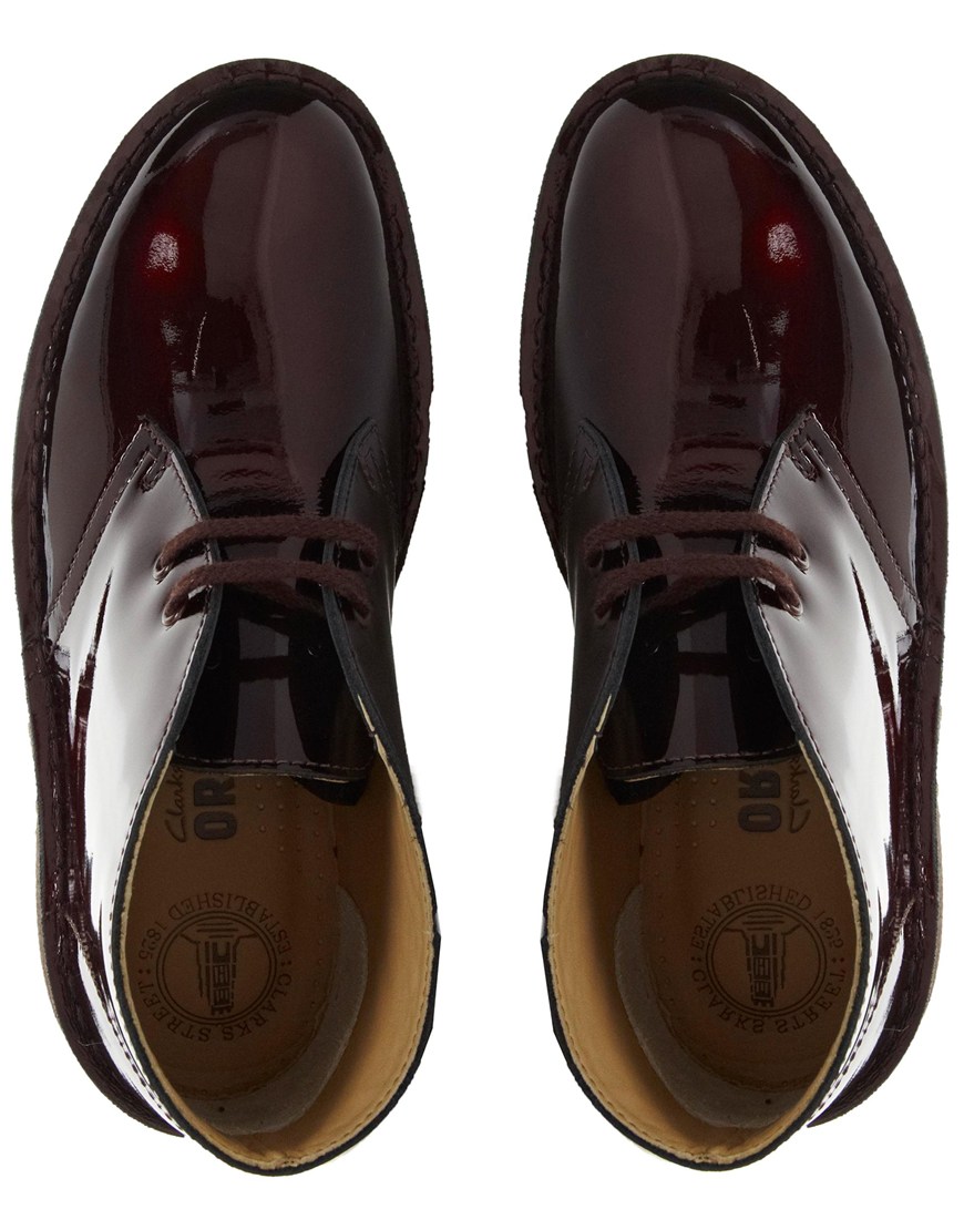 clarks patent desert boots