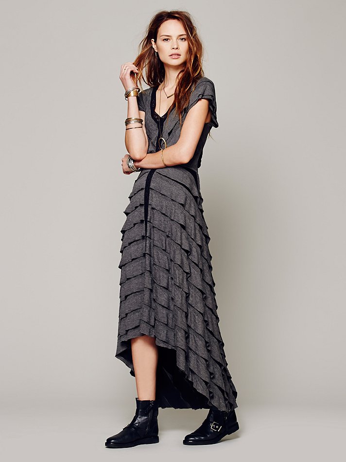 Free people ruffle dress discount