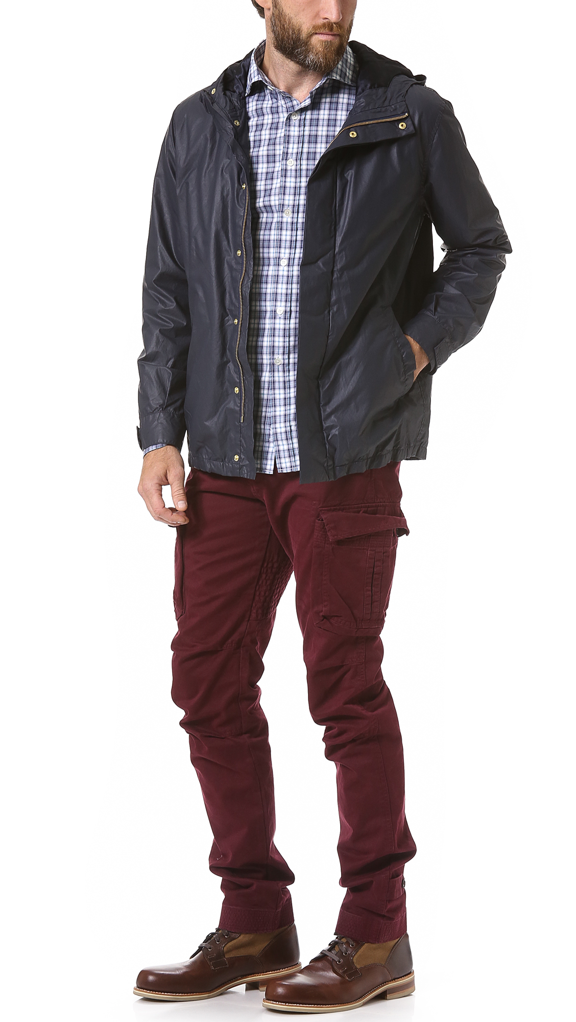 GANT The Mb Perfect Cargo Pants in Burgundy (Purple) for Men - Lyst