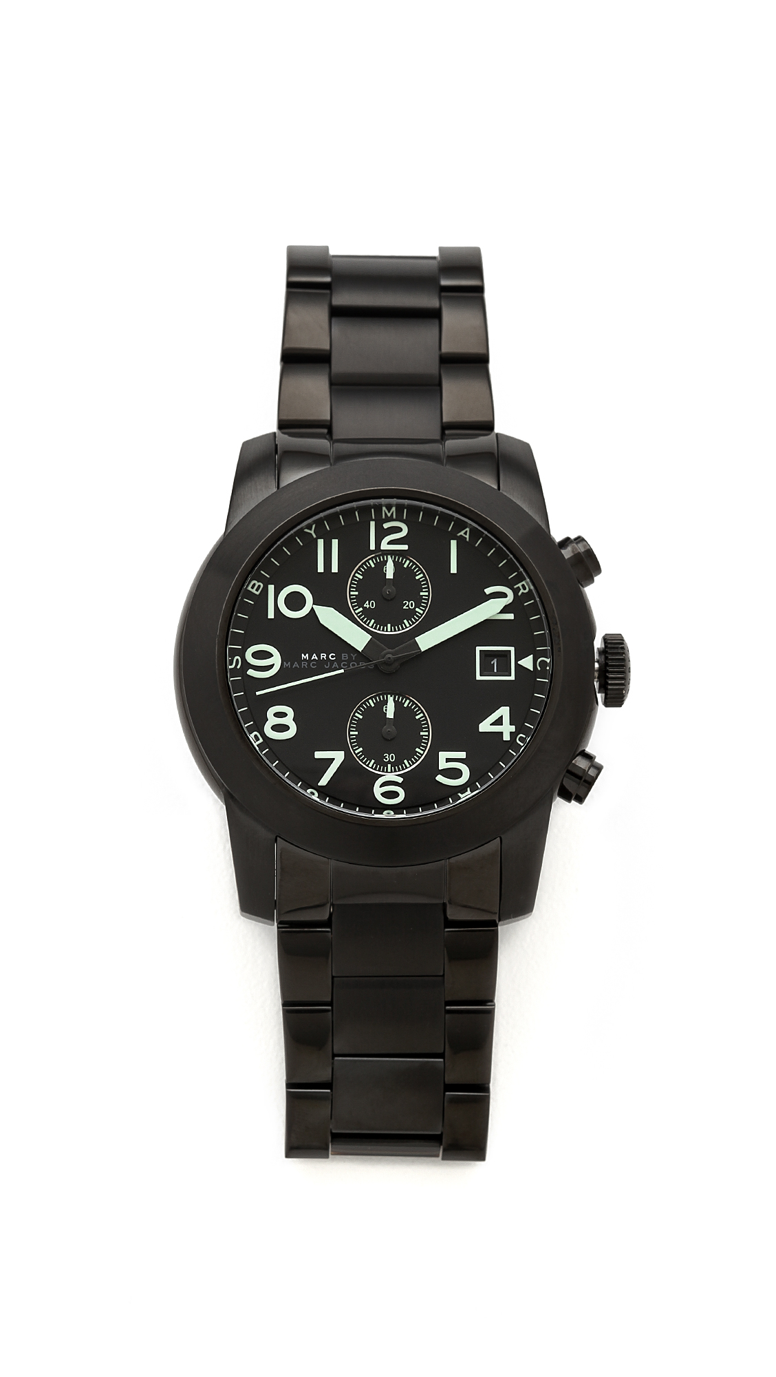 Lyst - Marc By Marc Jacobs Larry Chronograph Black Watch in Black for Men