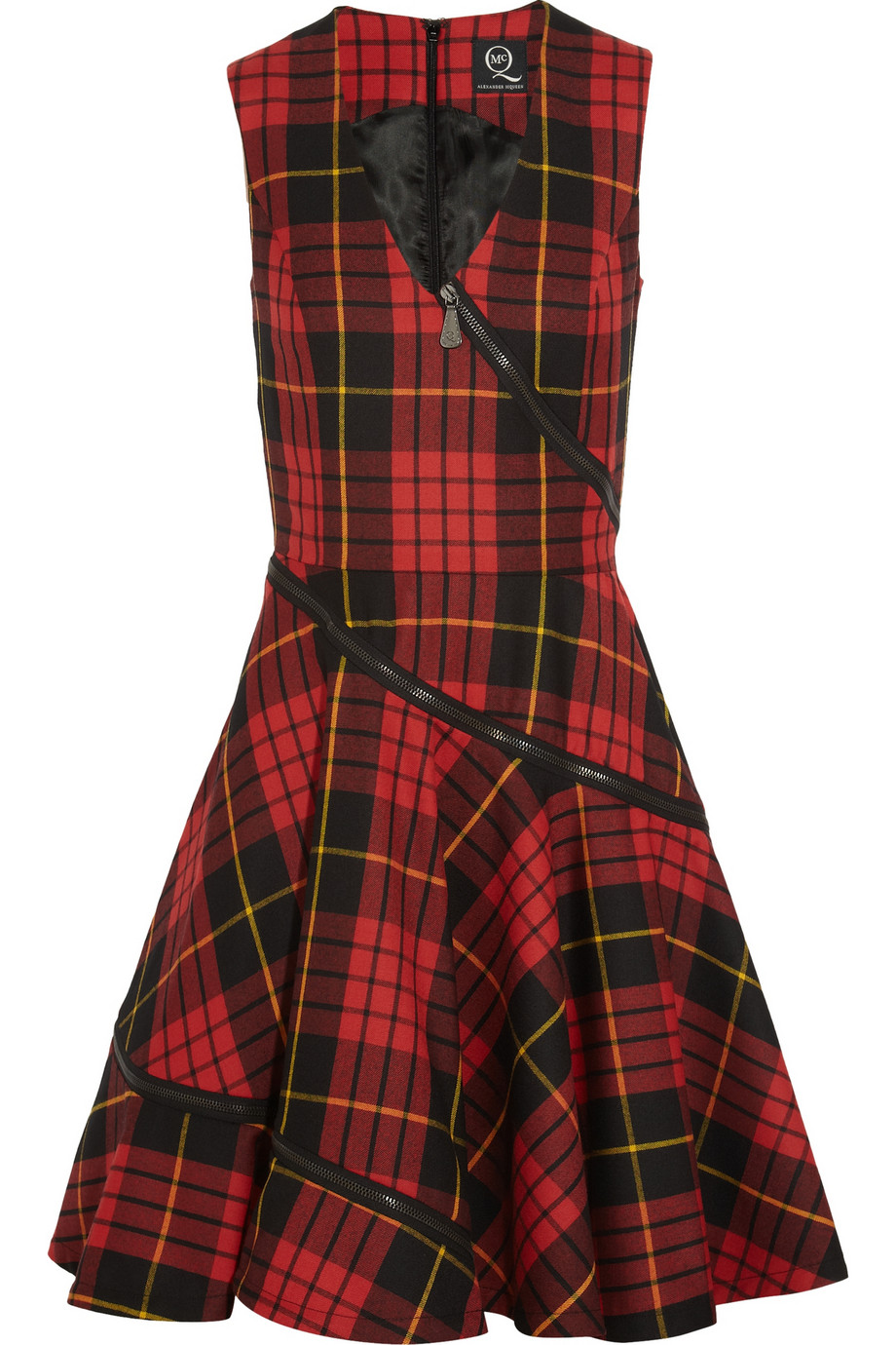 McQ Tartan Wool Dress in Red Lyst