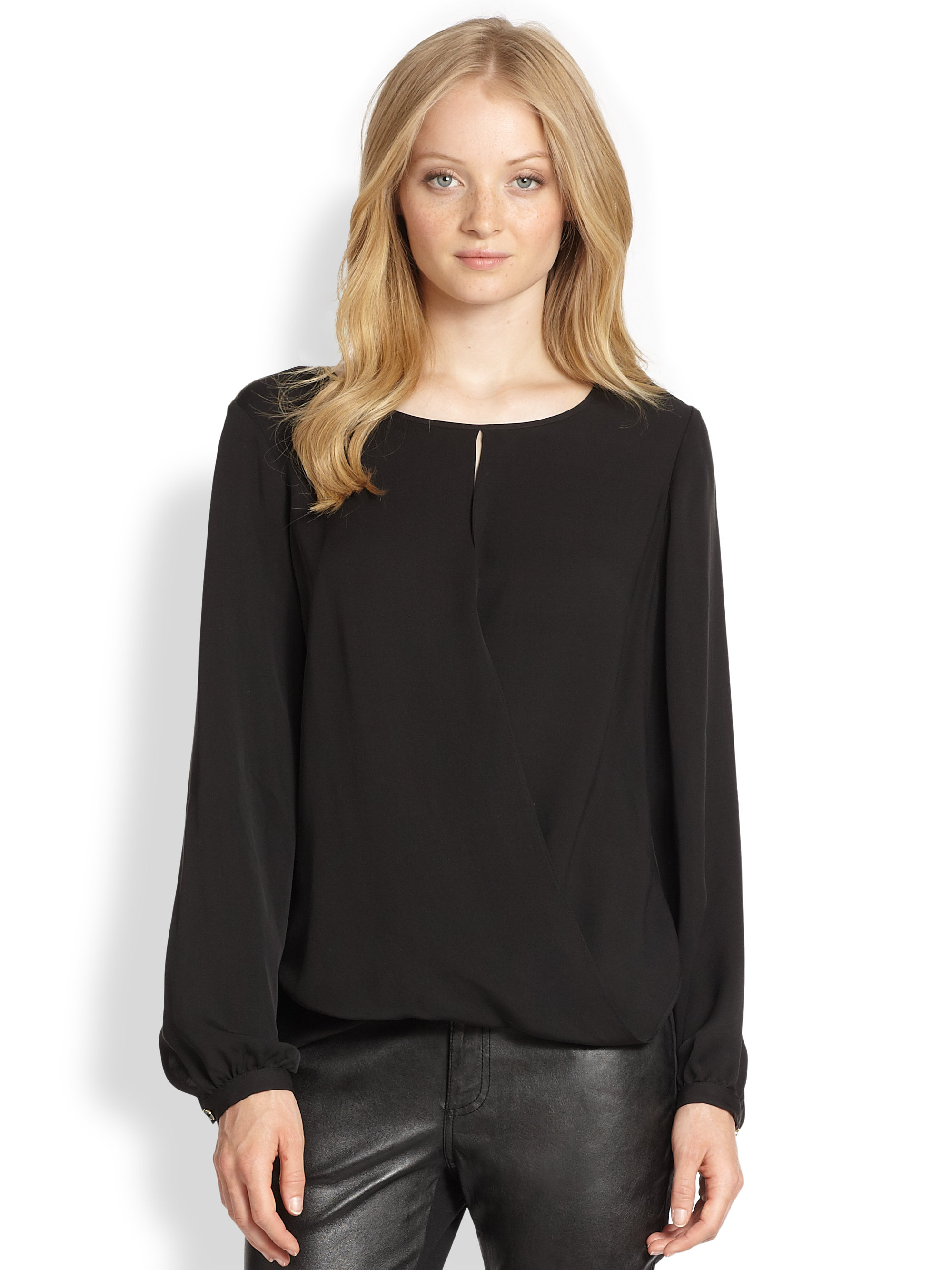 michael kors black blouse