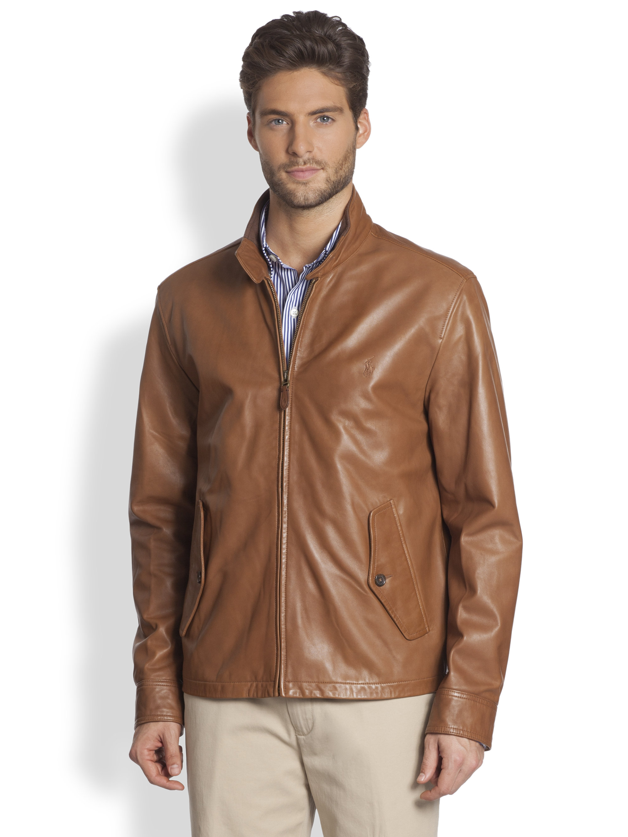 ralph lauren barracuda leather jacket