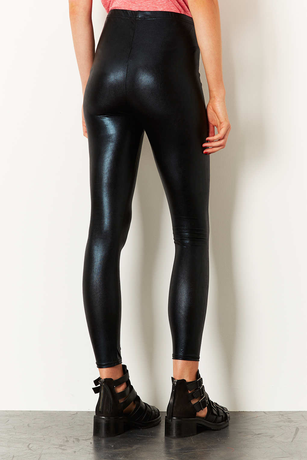 topshop black maternity shiny wetlook leggings product 3 13283282 913048609