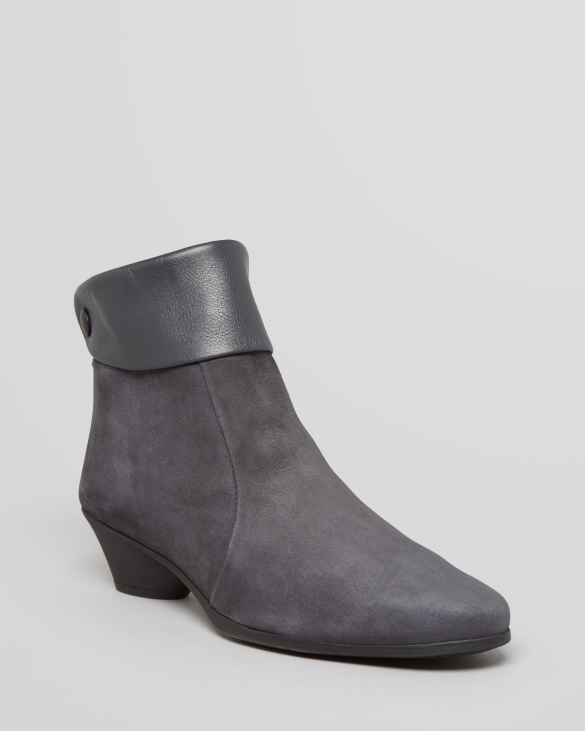 gray strappy booties
