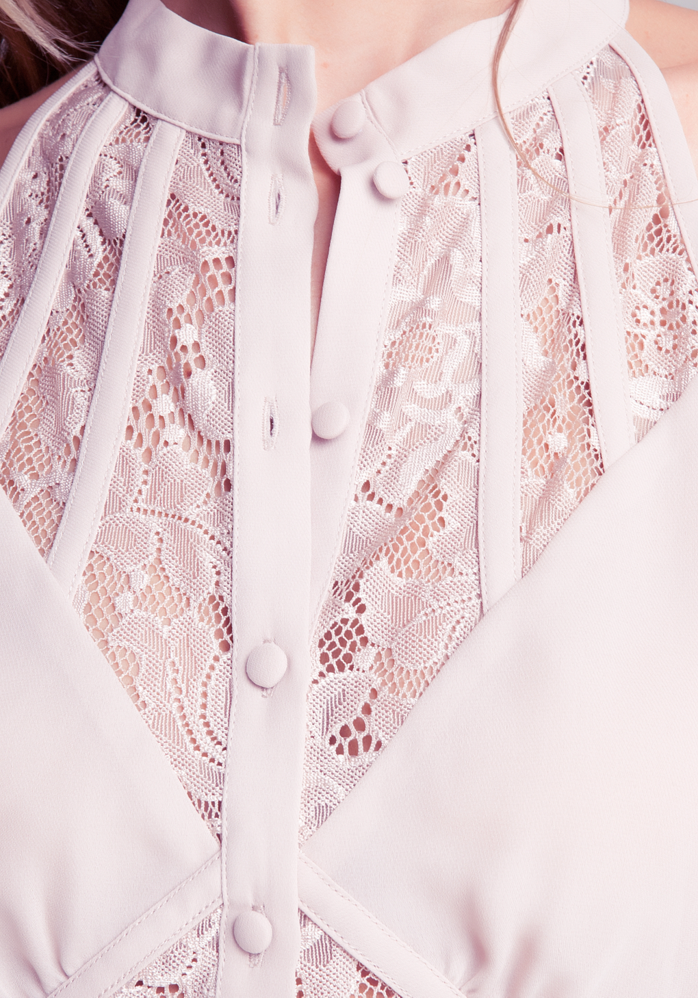 frame panel lace button up