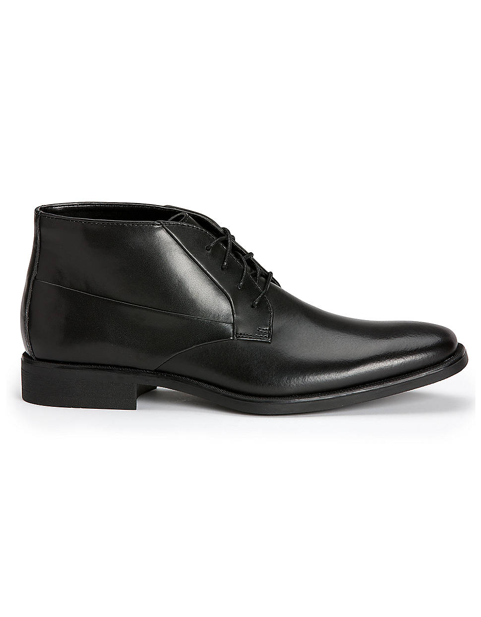 Calvin Klein Ellias Leather Chukka Boots in Black for Men | Lyst