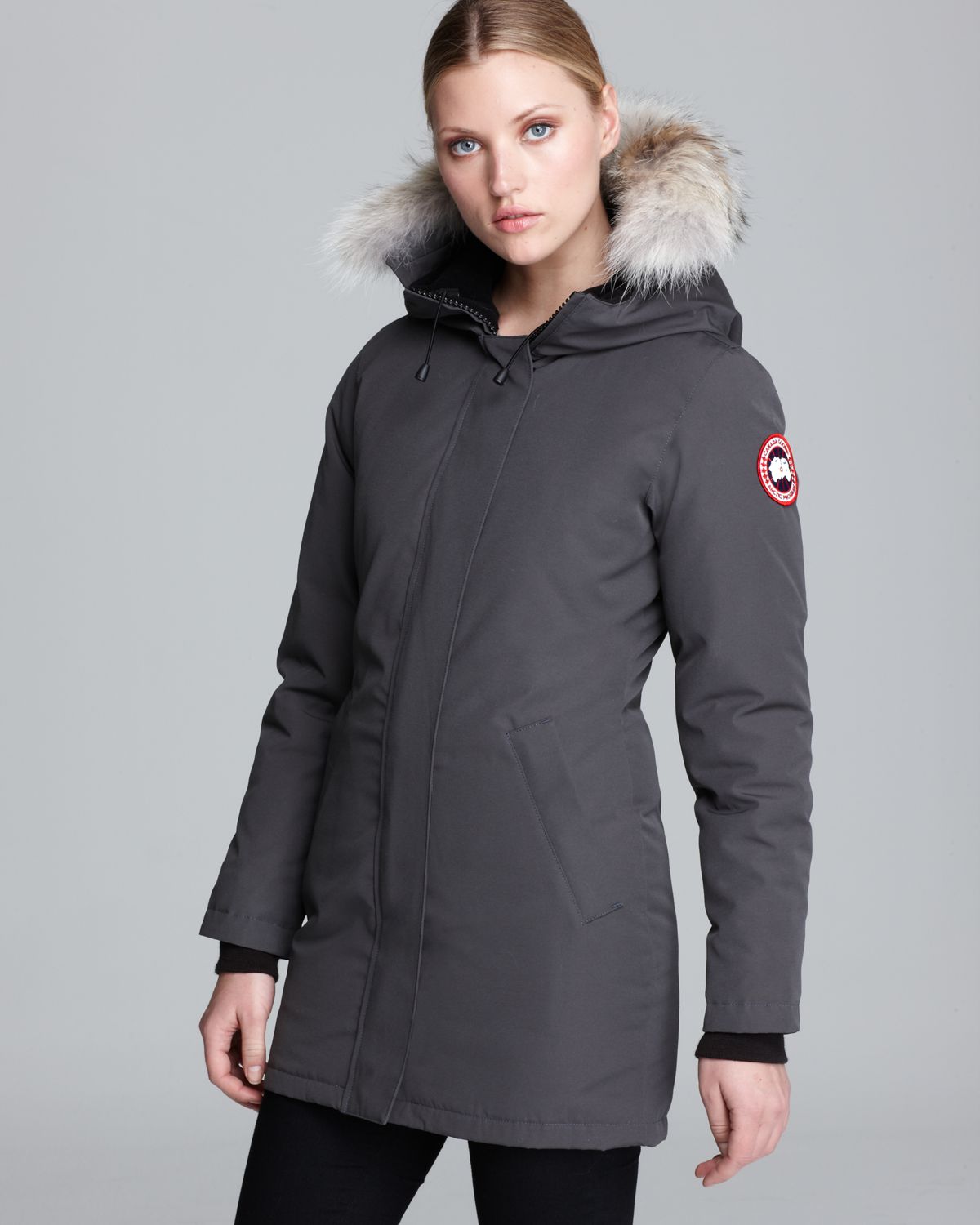 Canada Goose parka outlet fake - Canada goose Victoria Coat in Gray (Graphite) | Lyst
