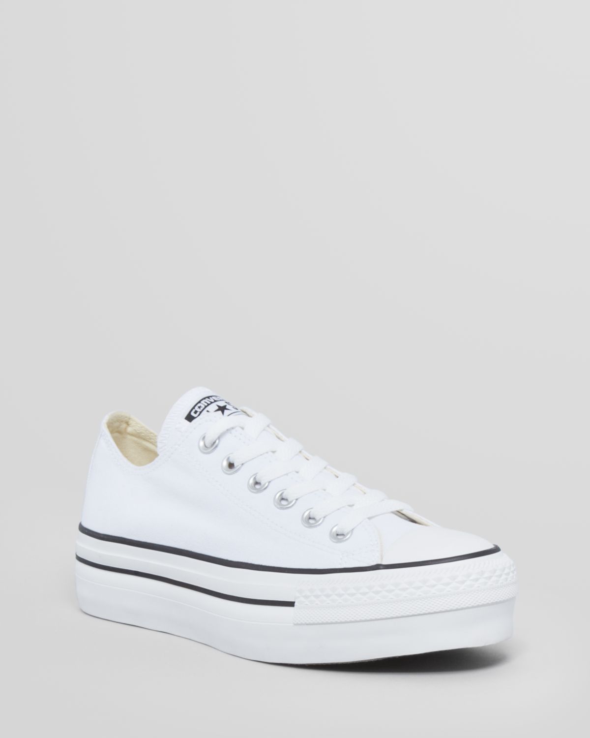 Converse Lace Up Platform Sneakers All Star in White | Lyst