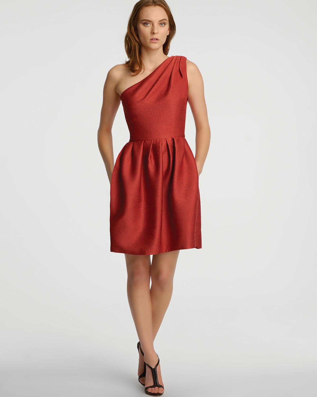 One Shoulder Jacquard Prom Dress - Topshop