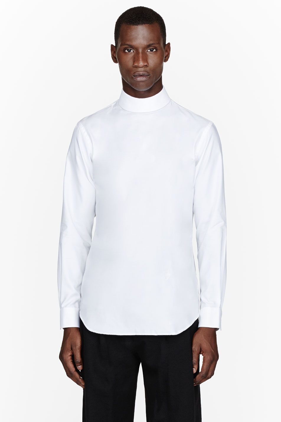 Lyst J.W.Anderson White Piqu Priest Collar Shirt in White for Men